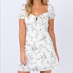 Nelly White Floral Summer Dress